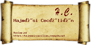 Hajmási Cecílián névjegykártya